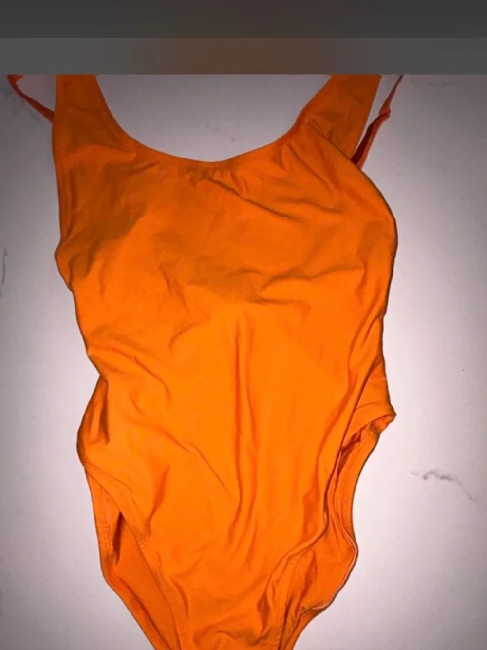 Skims Sleek Orange One-Piece Swimsuit - Women's Swim